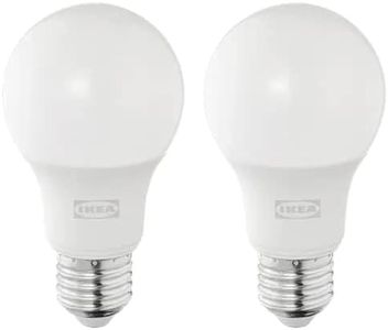 Ikea SOLHETTA LED Bulb E27 470 Lumen, Globe Opal White Pack of 2