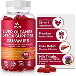 VVNaturals Sugar-Free 26-in-1 Liver Cleanse Detox & Repair Fatty Liver Formula Gummies; 3000mg Blend of Glutathione, Silymarin Milk Thistle, Choline, TUDCA | Liver Detox Gummies - 60 Vegan Ct