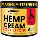 𝗛𝗘𝗠𝗣 𝗖𝗥𝗘𝗔𝗠 𝗘𝗫𝗧𝗥𝗔 𝗦𝗧𝗥𝗢𝗡𝗚 High Strength Fast Absorption Formula, Hemp Oil Menthol Rosemary Calendula, Gel for Joint Muscle Neck Shoulders Elbows Back Hands (200 ml (Pack of 1))