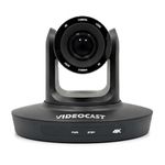 VIDEOCAST 4K UHD VC90A 10X AI Tracking PTZ Camera | Auto Tracking | HDMI/USB/LAN | Ideal for Online Teaching, YouTube Live Streaming, Worship, Conferences & Professional Video Production