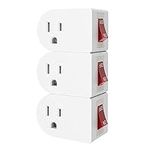 oviitech 3 Pack Grounded Outlet Wal