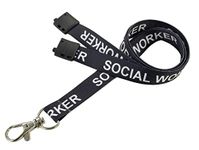 PCL Media ltd® Social Worker Printed Lanyards with Safety Breakaway Clip for Your ID Card Holder