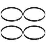 SG Store 4Pcs 150XL037 Timing Belt Replacement Rubber Drive Belt 75 Teeth Black Cogged Geared Belt Accessories for Inprinters Sanding Machines Packaging Machinery