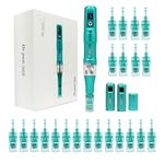 Dr.pen Microneedling, Professional Microneedling Pen A6S, Electric Wireless Micro Derma Machine with 12Pcs 16 Pin & 10Pcs 36 Pin Replacement Cartridges Needles, Skin Care Kit for Face and Body