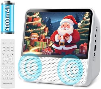 SHIWAKOTO Portable DVD Player With 7" Eye-Protective Screen, Built-in Rechargeable Battery, USB, AV, AUX, Bluetooth Connection, All Region Free for Kids