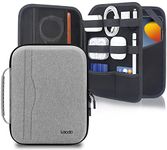 Lacdo Hard Tablet Sleeve Carrying Case for 11 inch iPad Pro M4 / 11 inch iPad Air M2 / 10.9 inch iPad / 10.2" iPad / 10.9" iPad Air / 10.5 iPad Pro Air, Galaxy Tab A9+ 11" Protective Storage Bag, Gray