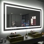 LOAAO 60X36 LED Bathroom Mirror wit