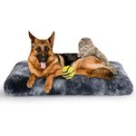 Fluffy Dog Bed Ultra Soft Fur Dog Crate Pad for Small/Medium/Large/Extra Large Dogs Special Gradient Fur Nonslip Dog Beds XL,42 x 28 x 3inch Grey Gradient