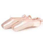 Satin Ballet Pointe Shoes Professional Pink Dance Shoes with Silicone Toe Pads and Sewn Ribbon for Girls Women 4 UK(37 EU)