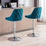 Washon Velvet Bar Stools Set of 2 B