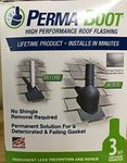 Perma-Boot Pipe Boot Repair Flashing Adjustable 1.5 in. I.D. to 3 in. I.D. Vent Pipe in Black