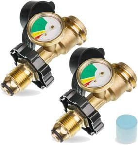 BlueStars [100% Solid Brass] 100 lb Propane Tank Adapter POL Propane Gauge