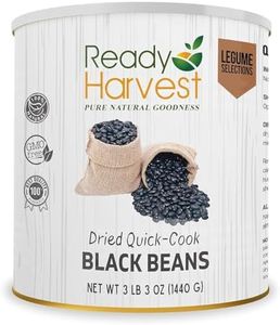Ready Harvest Quick-Cook Dried Black Beans Canned Dried Black Beans Dried Beans Dry Beans|Emergency Food Supplies Survival Food Emergency Food Rations #10 Can 25-Year Shelf Life 3 lbs