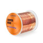 UCINNOVATE 99.9% Copper Wire, 16 Gauge Soft Copper Wire 127 Feet / 39m, 1 lb Spool Pure Copper Wire for Jewelry Making, Bare Copper Wire for Electroculture Gardening Brass Copper Wire for Plants