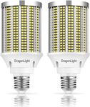 DragonLight 2024 Newest 50W Super Bright LED Corn Light Bulbs (400 Watt Equivalent) - E27 Base LED Bulbs 6000K Daylight 6000LM for Large Area Lighting - Garage Shop Warehouse Barn[Twin Value Pack]