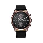 Titan Men's Infinity Chrono Analog Watch: Precise Blue Dial, Rose Gold Highlights, Durable Leather Strap-NS1805QP01