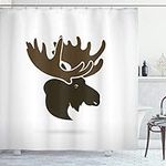 Ambesonne Moose Shower Curtain, Dee