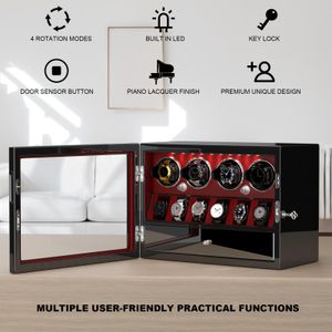 DUKWIN 8-Slot Watch Winder – Automatic Watch Storage Display Case