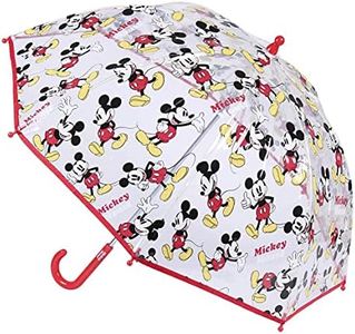 Cerdá - Paraguas Burbuja Manual de Mickey Mouse - Licencia Oficial Disney
