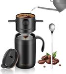 OARSE 16oz Camping Coffee Maker Pour Over Coffee Maker Set，Camp Pour Over Set，Portable Coffee Kit for Travel, Camping, Offices, Backpacking