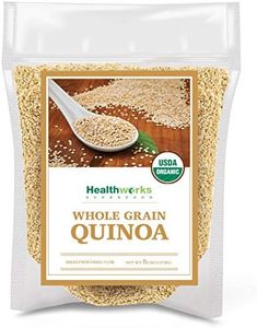 Healthworks Quinoa White Whole Grain Raw Organic (80 Ounces / 5 Pounds) | Protein, Fiber & Iron | Peruvian Origin | Rice & Pasta Substitute