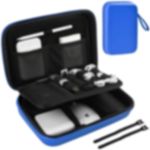 ProCase Hard Travel Electronic Organizer Case for MacBook Power Adapter Chargers Cables Power Bank Apple Magic Mouse Apple Pencil USB Flash Disk SD Card Small Portable Accessories Bag -Blue