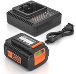 40V Replacement for Black and Decker 40V Lithium Battery LBX2040 LBX2540 LBXR36 LBXR2036 LBX1540 with LCS40 LCS36 Black and Decker 40V 3.5Ah Battery Charger