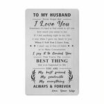 Husband Birthday Card, My Husband Gifts, Husband Gifts from Wife, Best Husband Wallet Card, I Love My Husband Card