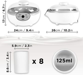 Duronic Electric Yogurt Maker – YM2, Homemade Yogurt Machine