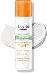 Eucerin Sun Anti-Shine Control Face Sunscreen SPF 50, Daily Face Sunscreen SPF 50 with 5 Antioxidants, Mattifying Body SPF 50 Lotion with UVA-UVB Sun Protection, Ideal for oily and acne prone skin, Fragrance Free & Non Greasy, 75 ml Pump