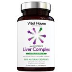 Liver Protector - Complex Formula - Milk Thirsle, TUDCA, Dandelion Roots, Artichoke - Max Potency - Premium Ingredients - Made in The UK by Vital Haven