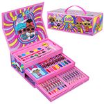 L.O.L. Surprise! Crafts for Kids Art Set LOL Doll 40+ Pieces Set Colouring Pencils Felt Tip Pens for Children Art Supplies LOL Gifts for Girls (Multicolor)