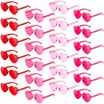 SCIONE 24Pack Party Glasses Heart Sunglasses for Kids Festival Glasses Party Bag Fillers - Birthday Christmas Gift,Beach Pool,Gifts,Party Supplies