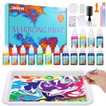 Kebuye Water Marbling Paint Kits for Kids, Arts & Crafts for Kids Ages 8-12 6-8, Art Supplies for Kids 9-12 Girls & Boys Crafts Kit, Perfect Activities Gift for Birthday, Easter, Thanksgiving Day, Christmas