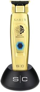 StyleCraft Saber Professional Full Metal Body Digital Brushless Motor Cordless Hair Trimmer (Gold)