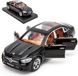 FEXXA Exclusive Alloy Metal Pull Back Die-cast Car Model with Sound Light Mini Auto Toy for Kids Metal Model Toy Car with Sound and Light [New Model] (1.32 Scale MERCE-DES- Class E300I-BLACK)