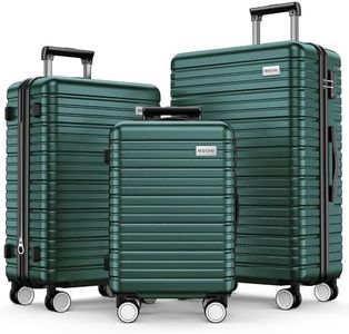 BEOW Luggage Sets 3 Piece, Expandable Luggage Sets with Spinner Wheels, TSA Lock Suitcases with Carry on Luggage (Army Green, 20" 24" 28")