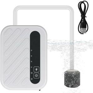YQMIGU Rechargeable Aerator for Fishing,Mini Aerator for Minnow Bucket,Quiet Voice，Intermittent Mode，13GPH-32GPH Adjustable 3 Speed Oxygen Pump for Tropical Fish Enthusiasts and Fishing Enthusiasts