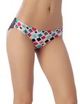 iB-iP Women's Leopard See Through Crochet Lace Cheetah Low Rise Briefs Panties, Size: 16, Sea Blue & Red