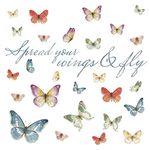 RoomMates RMK3263SCS Lisa Audit Butterfly Quote Peel and Stick Wall Decals