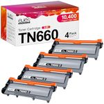 ejet TN660 TN-660 Compatible Toner Cartridge Replacement for Brother Toner TN660 TN630 High Yield to use with HL-L2340DW HL-L2300D HL-L2380DW MFC-L2700DW L2740DW MFC-L2720DW Printer (4 Pack, Black)