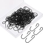 Zerodeko 120Pcs Ornament Hooks, Christmas Tree Decorations Hanger Hooks with Storage Box, Metal Wire Decorating Hangers for Ball Hanging Ornaments, String Lights, Stocking, Pendants (Black)