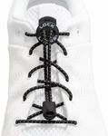 LOCK LACES (Elastic No Tie Shoe Laces) (Pack of 2) (Black Black)