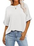 ANRABESS White T Shirts for Women T