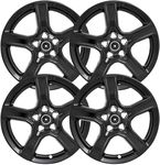 OxGord 18 inch Wheel Skins for 2016-2022 Chevy Camaro (Set of 4) Impostor Wheel Covers for 18 inch Gloss Black ABS Wheels- Auto Tire Replacement Exterior Cap Cover