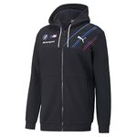 BMW Motorsports 2022 Men's Team Full Zip Hooded Sweatshirt, Grey, Small