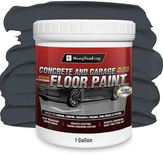 Professional Floor Paint Kit (1 Gallon,3.79kg) - Dark gray Acrylic Concrete Coating for Garages & Basements | Single Component Formula | Scratch Resistant & Low VOC | Ready-to-Use