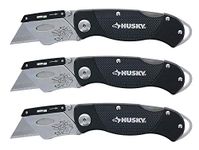 Husky Folding Lock-Back Utility Knife (Set of 3)