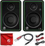 Mackie CR3-X 3-Inch Creative Reference Multimedia Monitors Bundle with Dual 1/4" Stereo to 3.5mm Cable