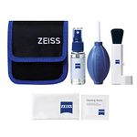 ZEISS Lens Cleaning Kit with 1 oz Bottle Lens Cleaning Fluid, 10 Moistened Wipes, Cleaning Brush, Air Blaster, Microfiber Cloth, and Case for Coated Lenses, Binoculars, Scopes, Cameras, and Glasses